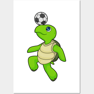 Turtle Soccer player Soccer Posters and Art